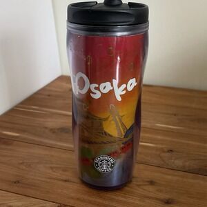 RARE 2009 STARBUCKS COFFEE OSAKA JAPAN TUMBLER 12OZ Bottle Driving Cup VTG